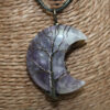 Amethyst Tree of Life Crescent Moon Necklace - Image 3