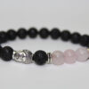 Buddha Rose Quartz Lava Stone Bracelet - Image 2
