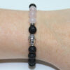 Buddha Rose Quartz Lava Stone Bracelet