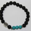 Leaf Turquoise Lava Stone Bracelet - Image 3