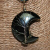 Obsidian Tree of Life Crescent Moon Necklace - Image 3