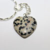 Dalmatian Jasper Heart Keychain - Image 2