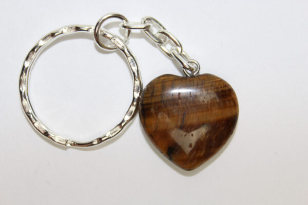 Tiger's Eye Heart Keychain - Image 3