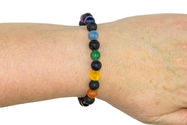 Chakra Lava Stone Bracelet