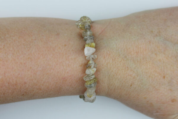 Rutilated Quartz Chipstone Bracelet