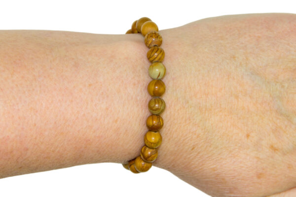 Wood Lace Agate Power Bracelet